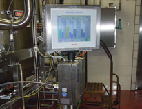 Modular online beer analyzing system with sensors and touch screen display